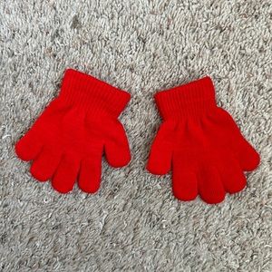 Toddler red gloves size 2T-3T